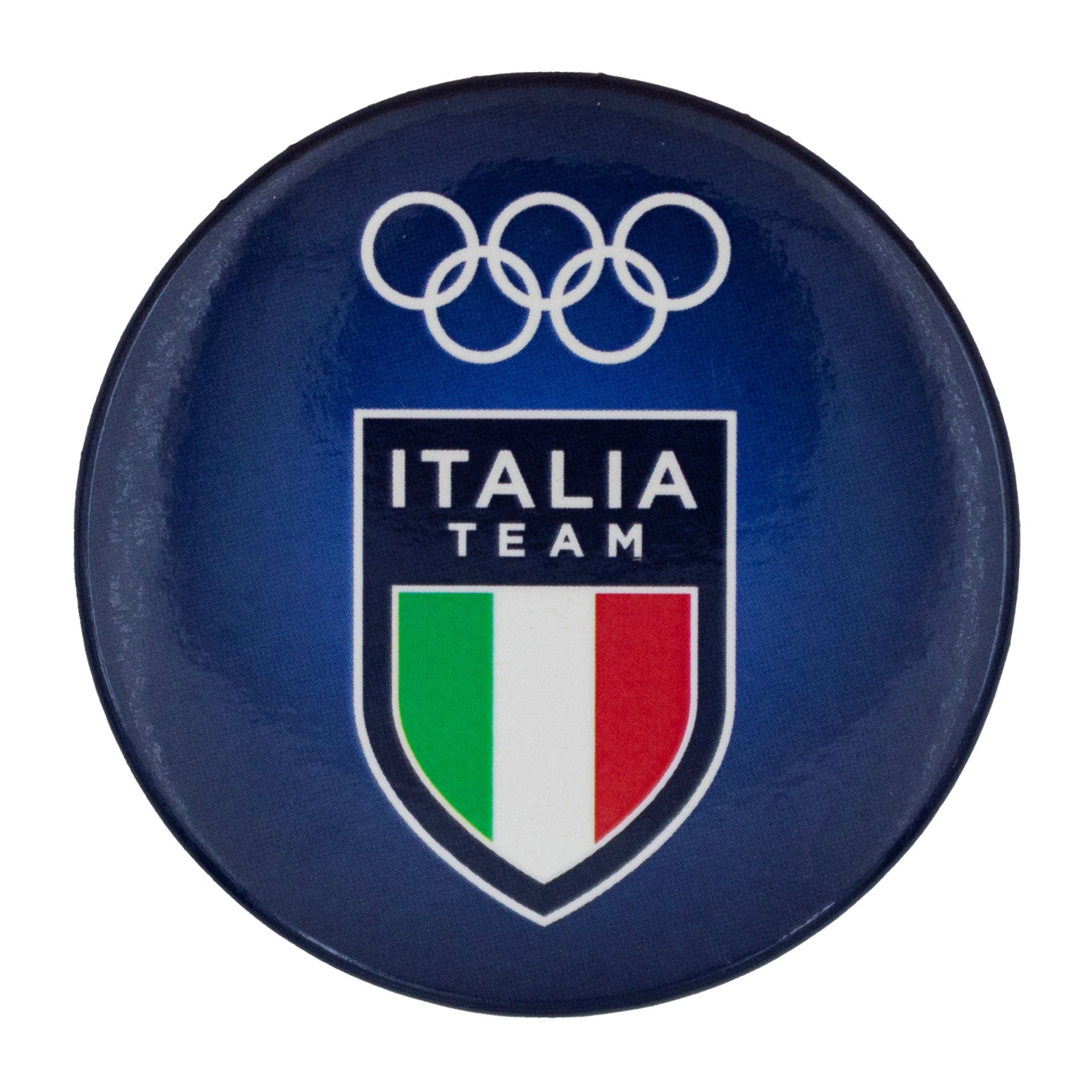 Magnete apribottiglie Team Italia Olimpiadi Milano cortina 2026 blu tondo ufficiale