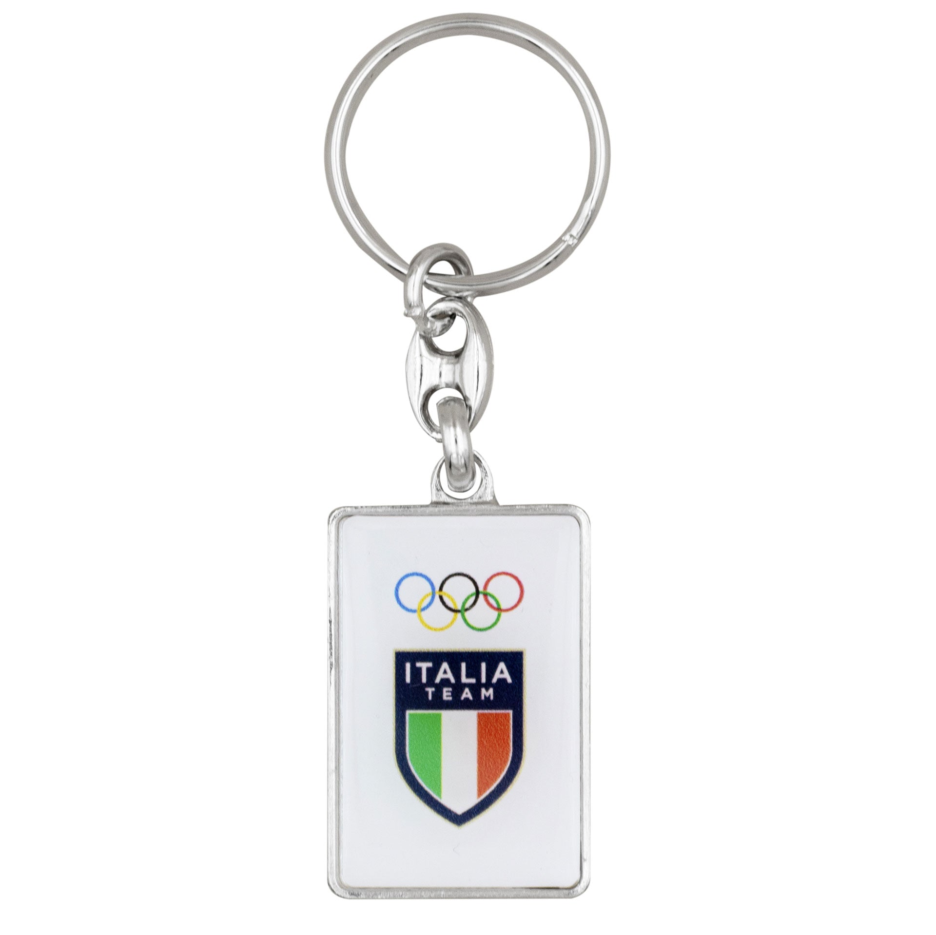 Portachiavi Team Italia Olimpiadi Milano cortina 2026 bianco ufficiale