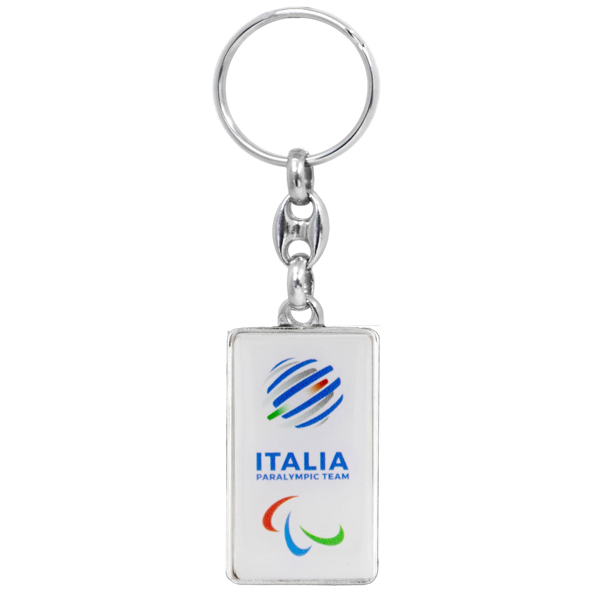Portachiavi Team Italia Paralimpiadi Milano cortina 2026 bianco ufficiale
