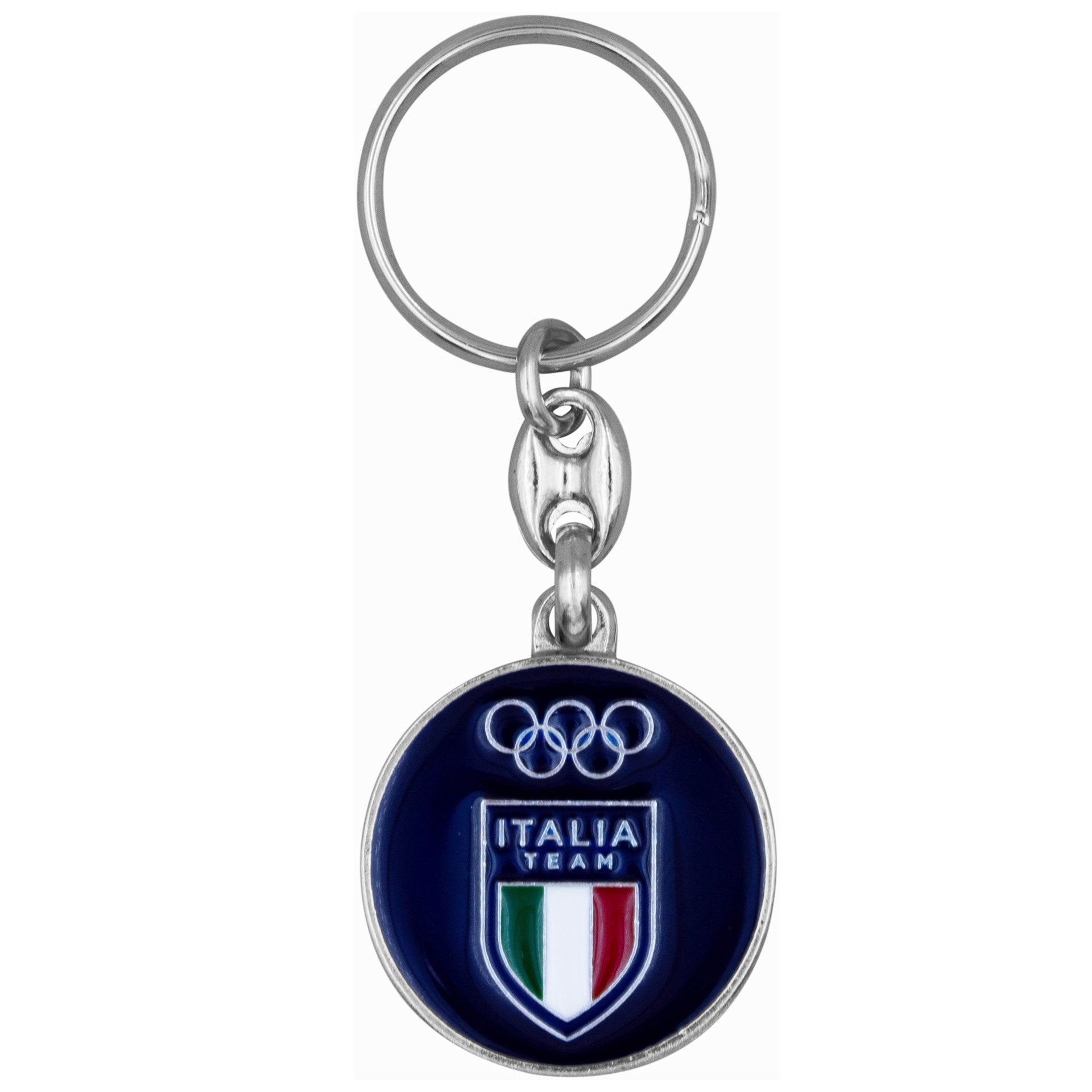 Portachiavi Team Italia Olimpiadi Milano cortina 2026 blu tondo ufficiale