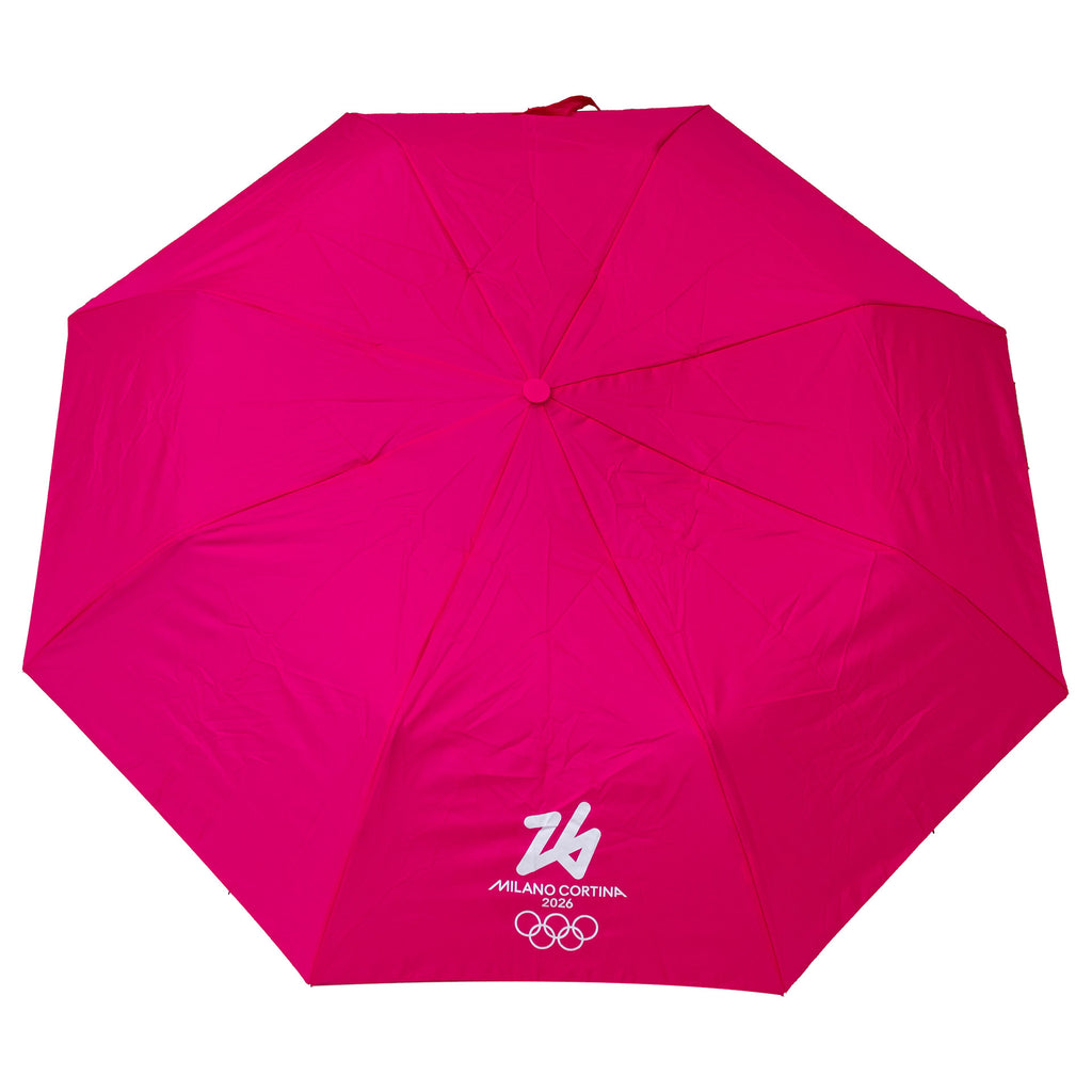 Ombrello Olimpiadi Milano cortina 2026 automatico tascabile rosa ufficiale