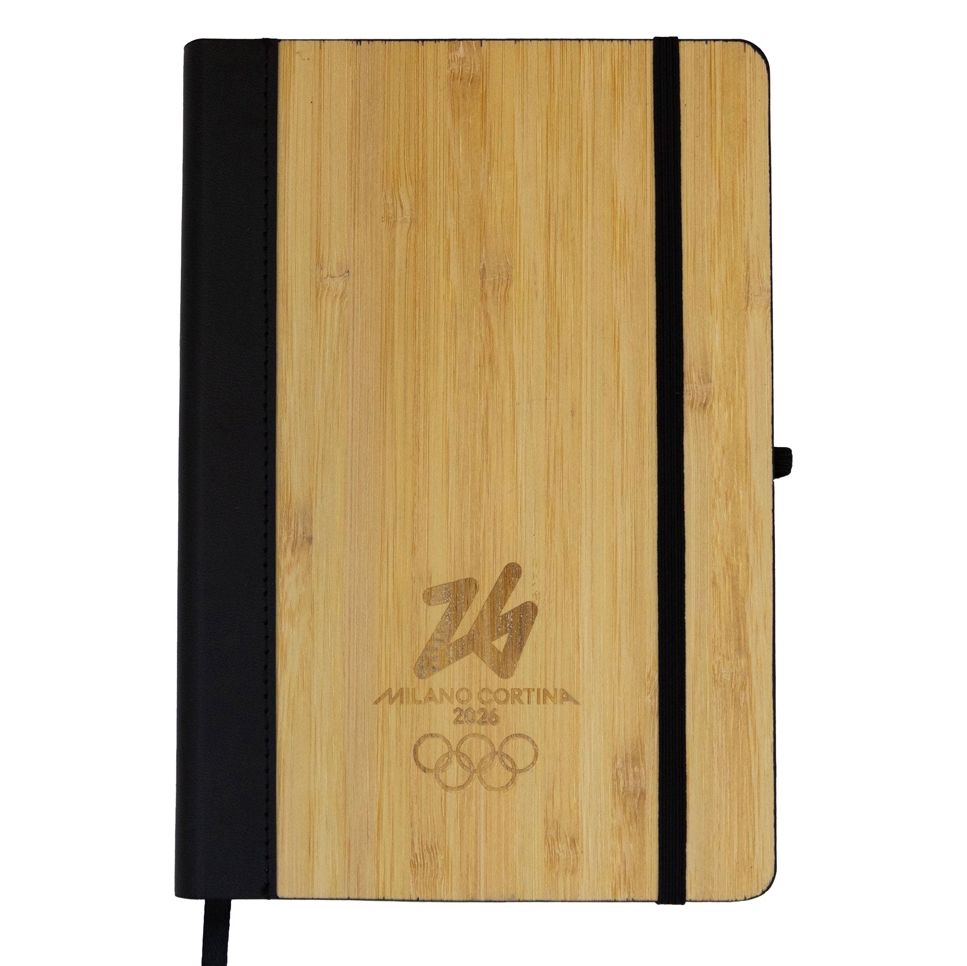 Blocco note Olimpiadi Milano cortina 2026 nero in bamboo ufficiale