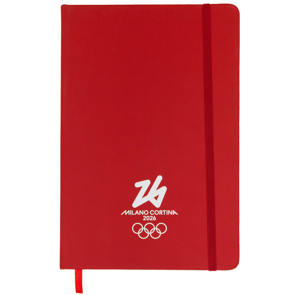 Blocco note Olimpiadi Milano cortina 2026 rosso ufficiale