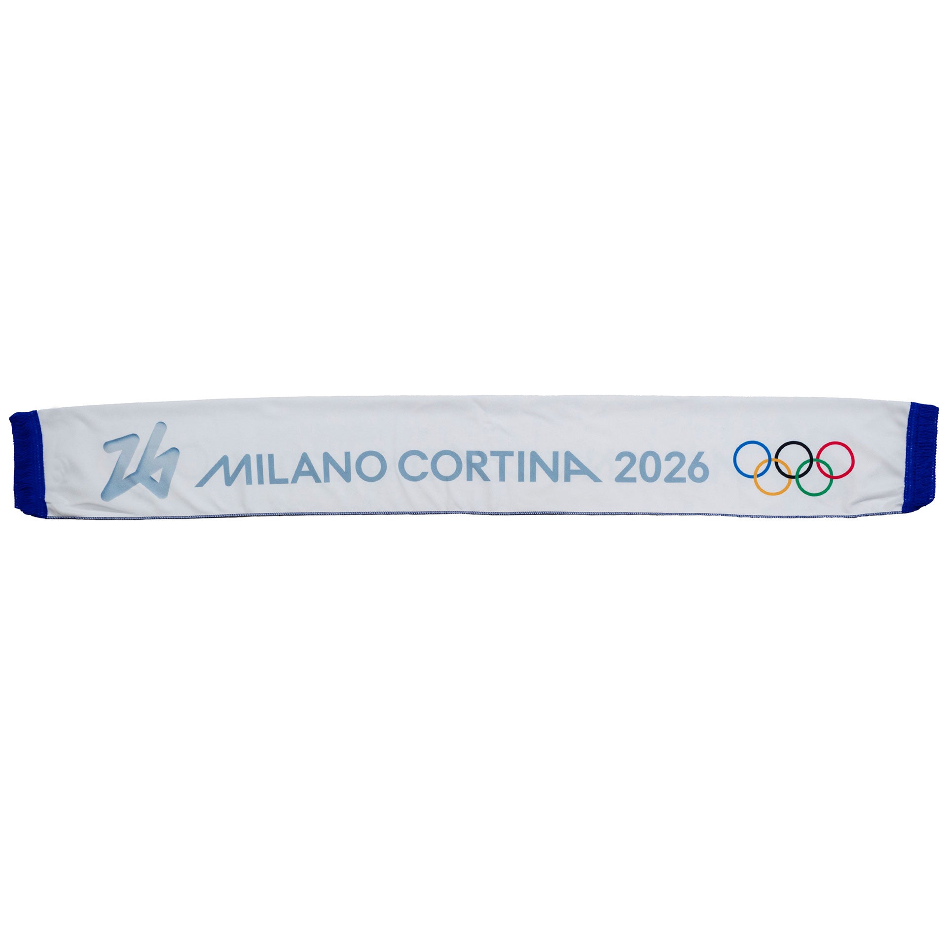 Sciarpa Olimpiadi Milano cortina 2026 in poliestere bianca ufficiale