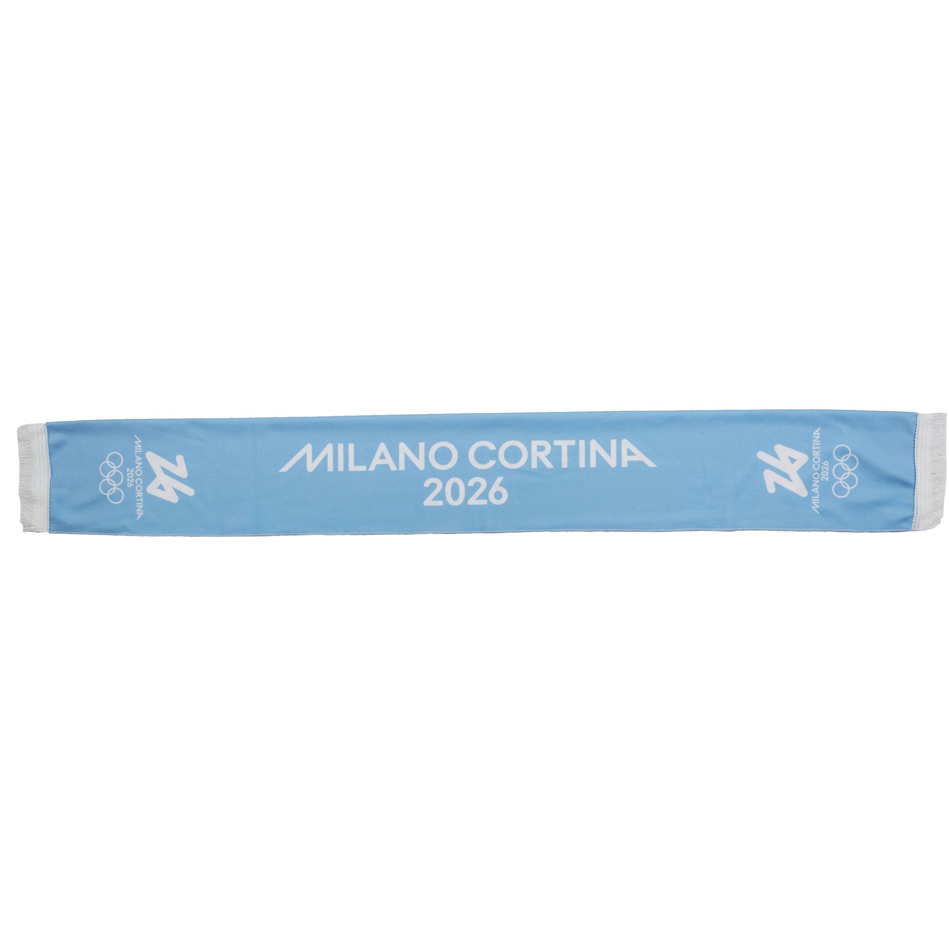 Sciarpa Olimpiadi Milano cortina 2026 in poliestere azzurra ufficiale