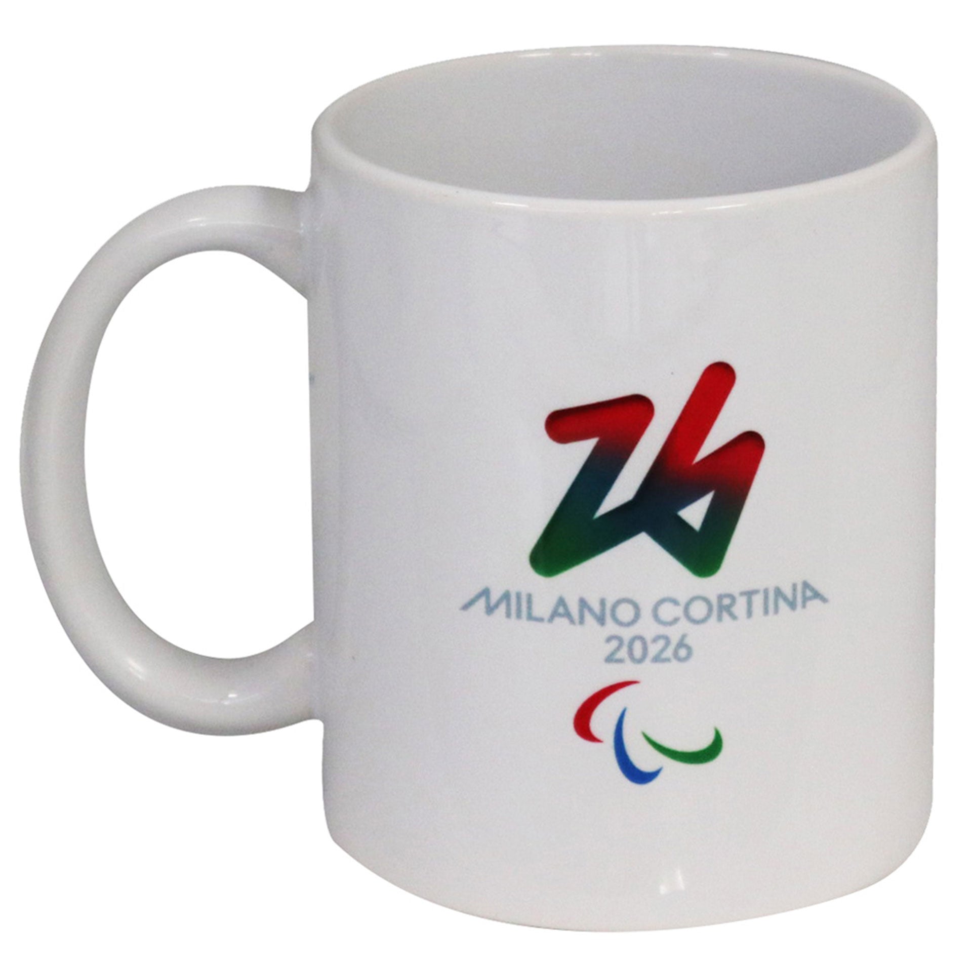 Tazza Paralimpiadi Milano cortina 2026 bianca ufficiale