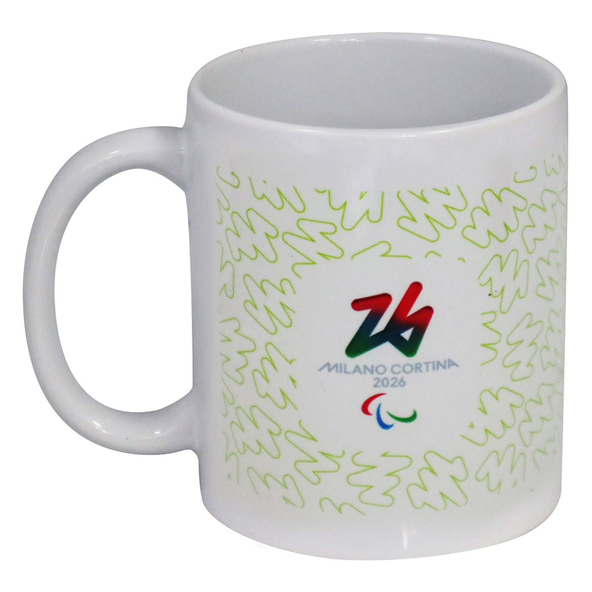 Tazza Paralimpiadi Milano cortina 2026 sign verde ufficiale