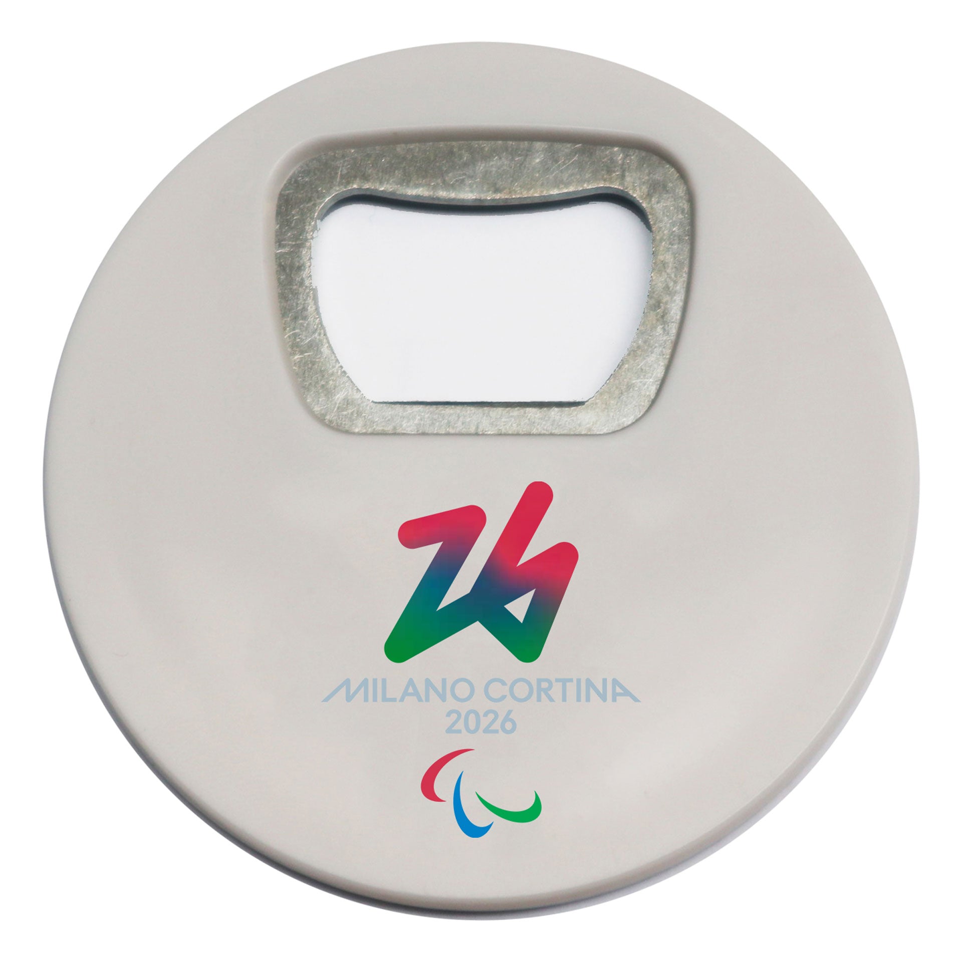 Magnete Paralimpiadi Milano cortina 2026 apribottiglie tondo in ABS ufficiale