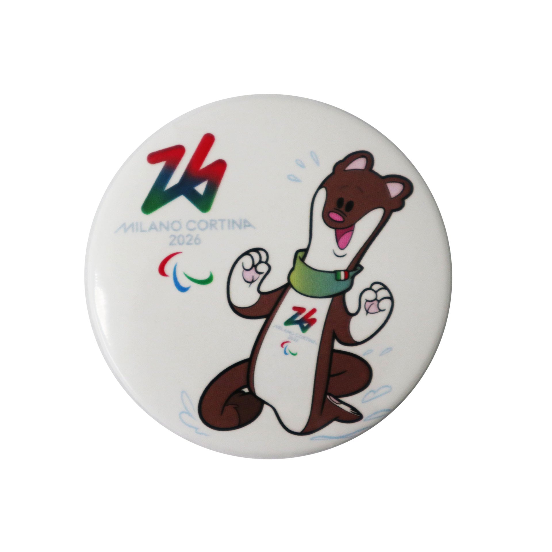 Magnete Paralimpiadi Milano cortina 2026 apribottiglie mascotte Milo tondo ufficiale