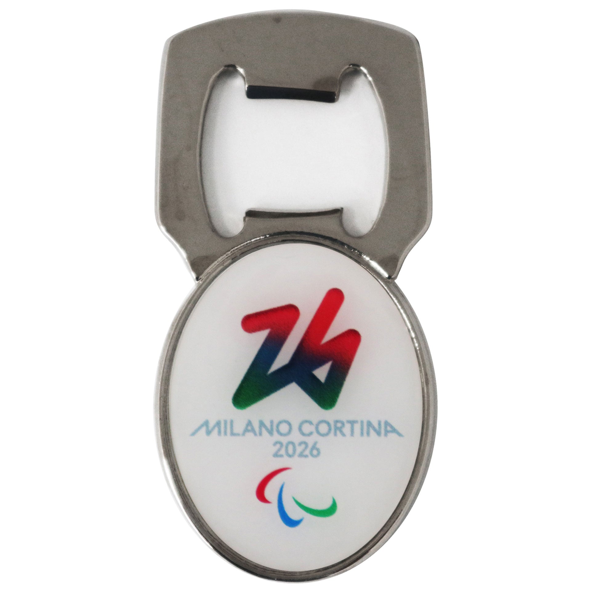 Magnete Paralimpiadi Milano cortina 2026 apribottiglie ovale ufficiale