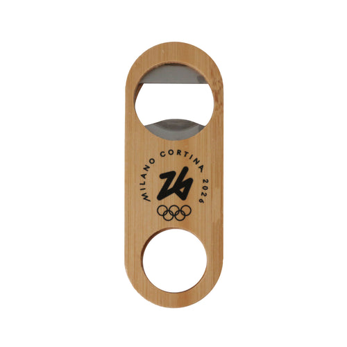 Apribottiglie magnete Olimpiadi Milano cortina 2026 in bamboo monocromatico ufficiale