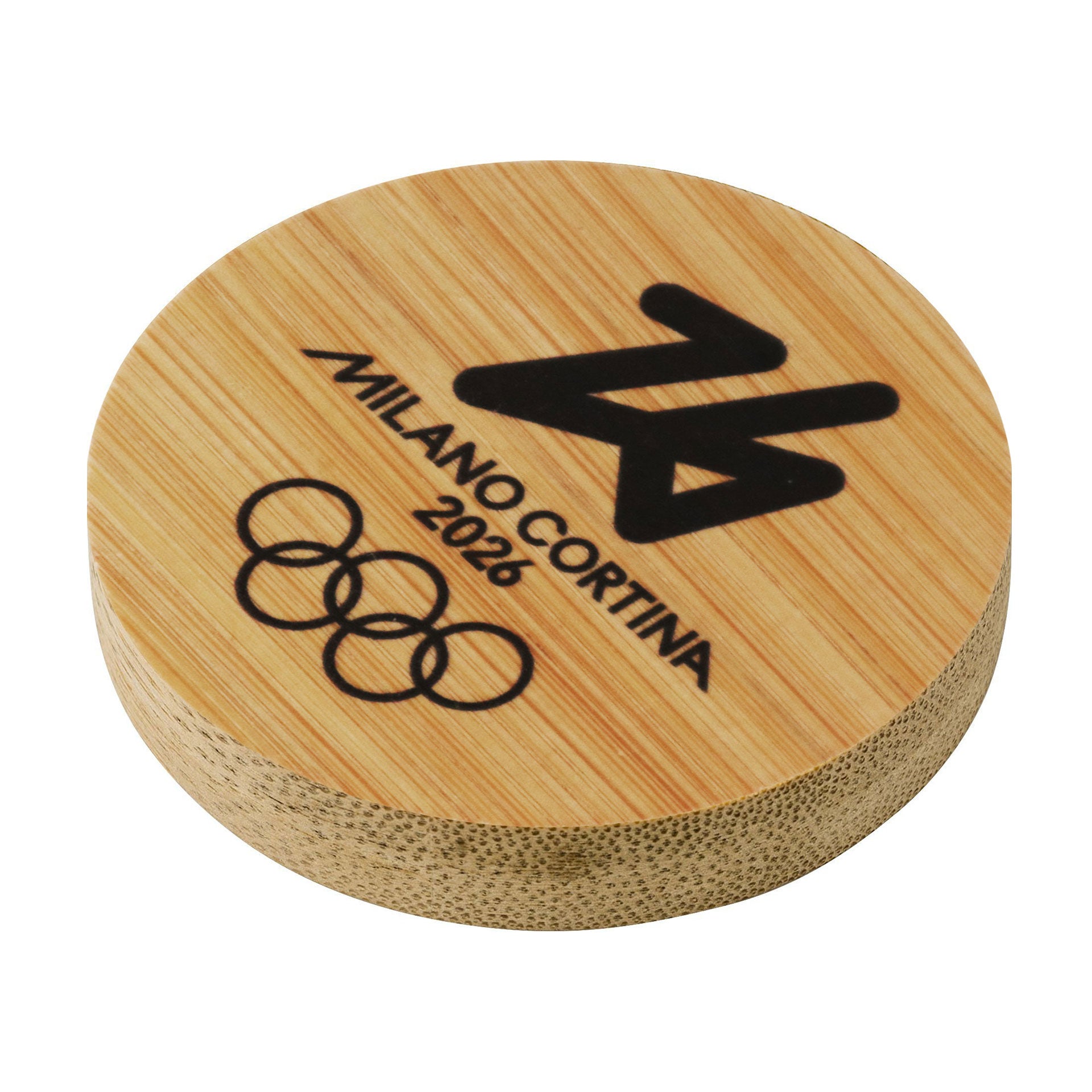 Apribottiglie magnete Olimpiadi Milano cortina 2026 in bamboo ufficiale